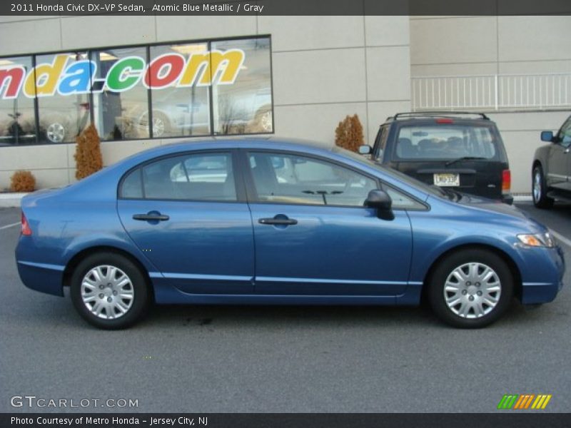 Atomic Blue Metallic / Gray 2011 Honda Civic DX-VP Sedan