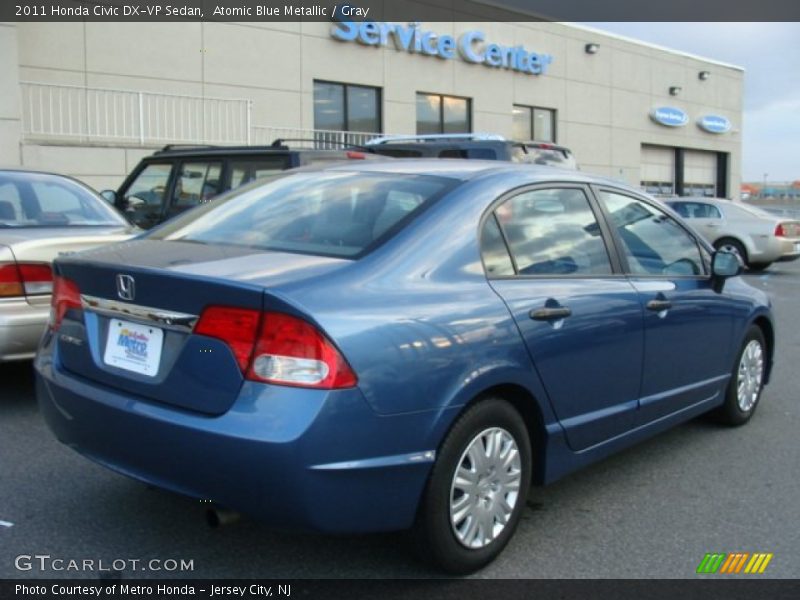 Atomic Blue Metallic / Gray 2011 Honda Civic DX-VP Sedan