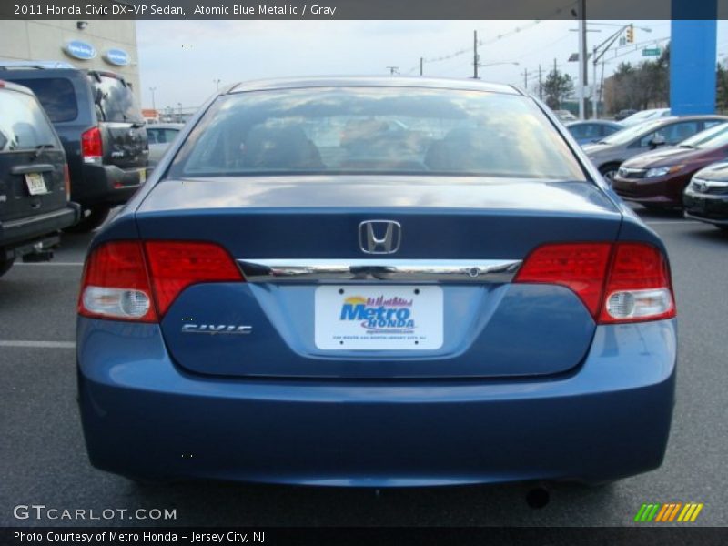 Atomic Blue Metallic / Gray 2011 Honda Civic DX-VP Sedan