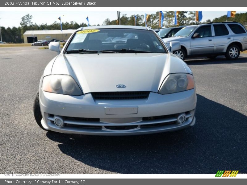 Super Silver / Black 2003 Hyundai Tiburon GT V6