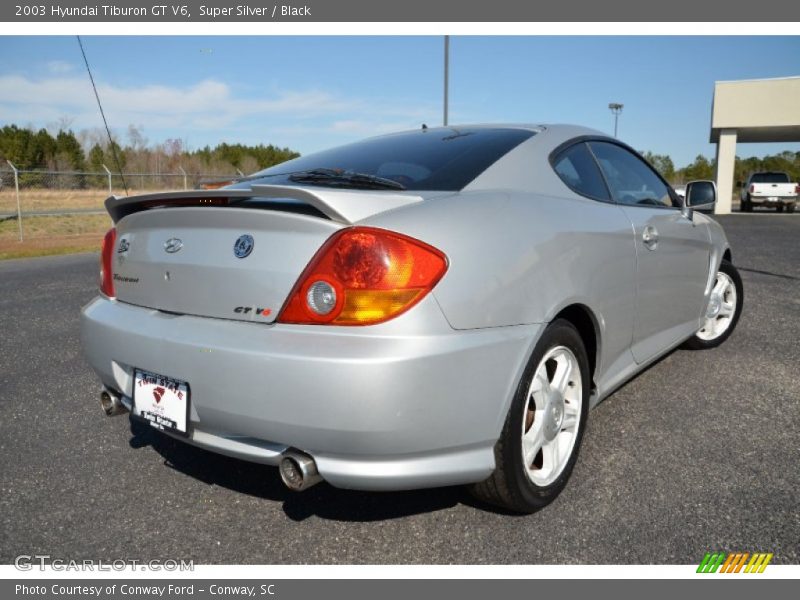 Super Silver / Black 2003 Hyundai Tiburon GT V6