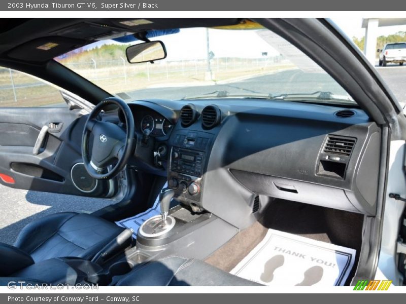 Super Silver / Black 2003 Hyundai Tiburon GT V6
