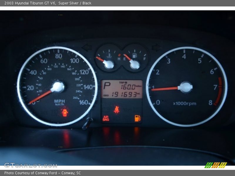  2003 Tiburon GT V6 GT V6 Gauges