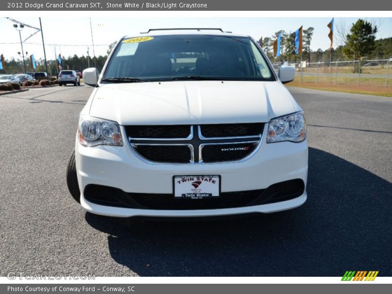 Stone White / Black/Light Graystone 2012 Dodge Grand Caravan SXT