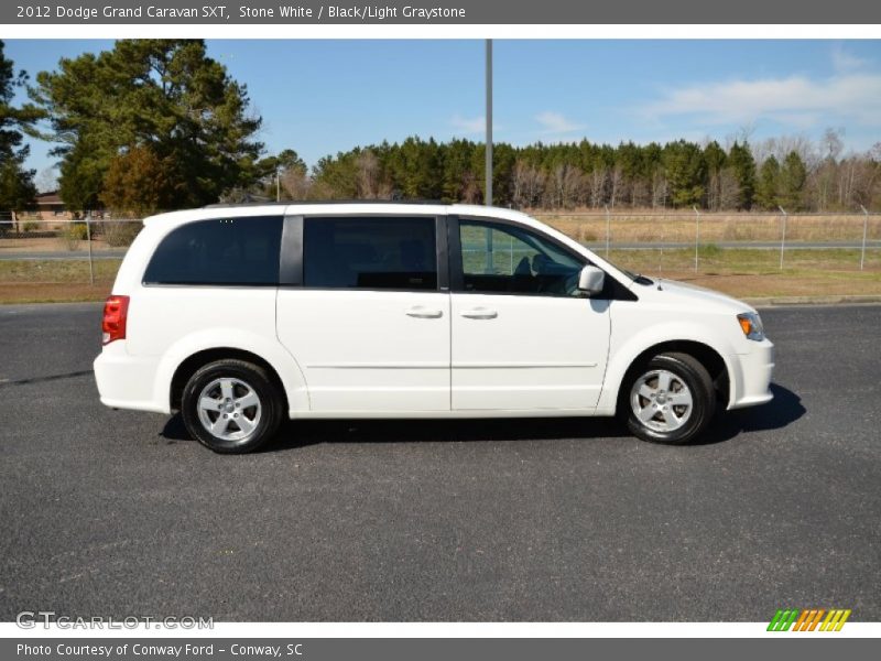 Stone White / Black/Light Graystone 2012 Dodge Grand Caravan SXT