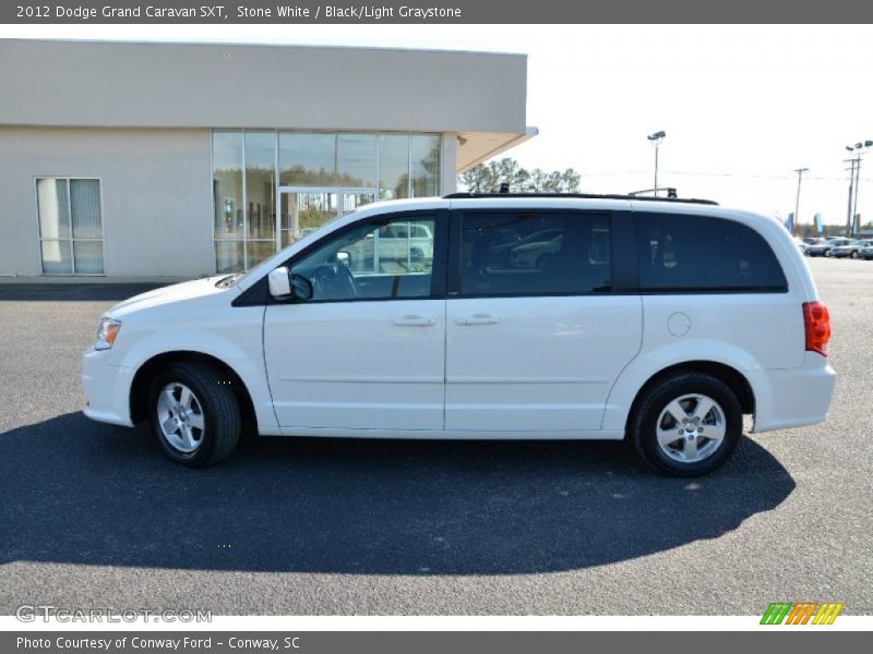 Stone White / Black/Light Graystone 2012 Dodge Grand Caravan SXT