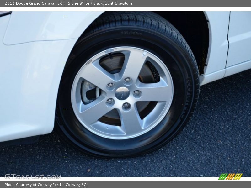 Stone White / Black/Light Graystone 2012 Dodge Grand Caravan SXT
