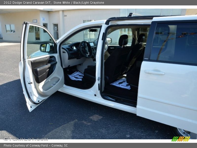 Stone White / Black/Light Graystone 2012 Dodge Grand Caravan SXT