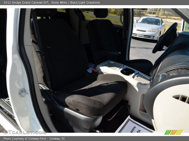 Stone White / Black/Light Graystone 2012 Dodge Grand Caravan SXT
