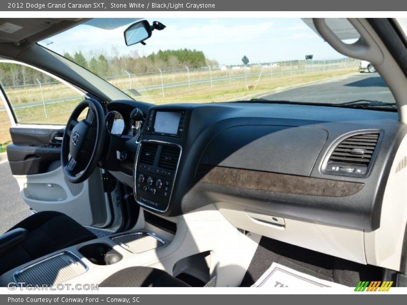 Stone White / Black/Light Graystone 2012 Dodge Grand Caravan SXT
