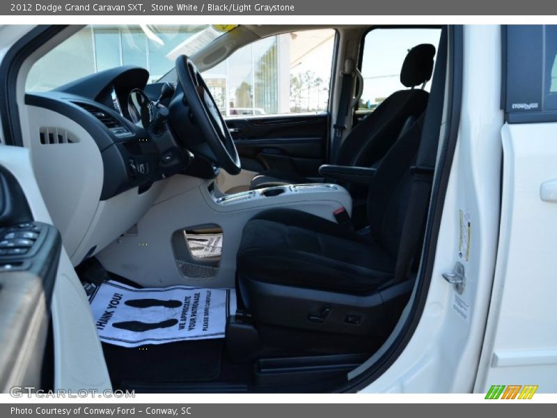 Stone White / Black/Light Graystone 2012 Dodge Grand Caravan SXT
