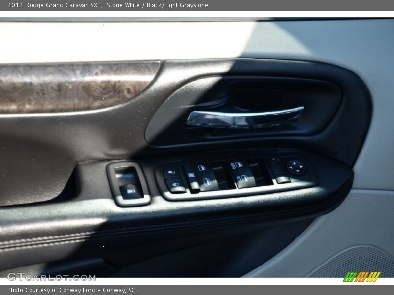 Stone White / Black/Light Graystone 2012 Dodge Grand Caravan SXT
