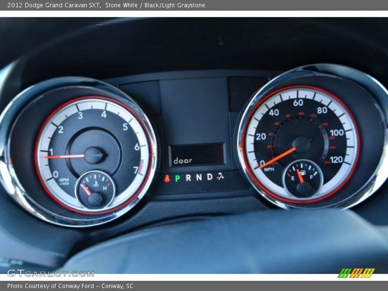 Stone White / Black/Light Graystone 2012 Dodge Grand Caravan SXT