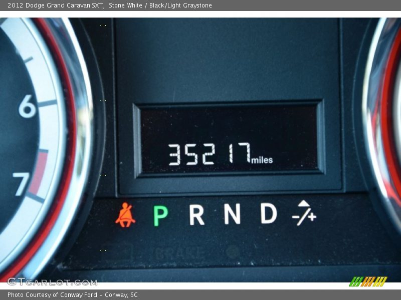 Stone White / Black/Light Graystone 2012 Dodge Grand Caravan SXT