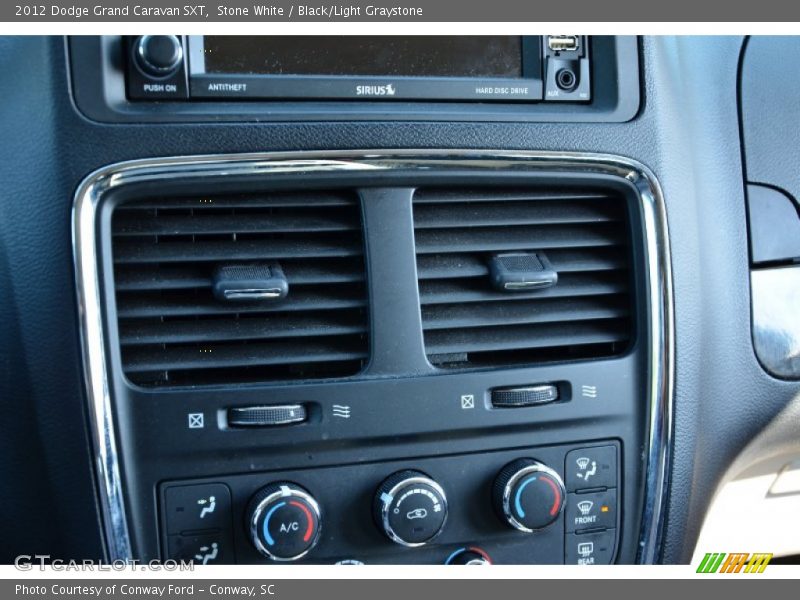 Stone White / Black/Light Graystone 2012 Dodge Grand Caravan SXT