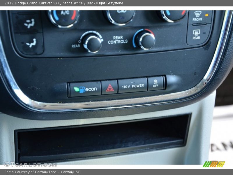 Stone White / Black/Light Graystone 2012 Dodge Grand Caravan SXT