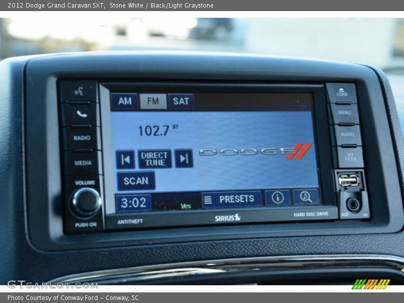 Stone White / Black/Light Graystone 2012 Dodge Grand Caravan SXT