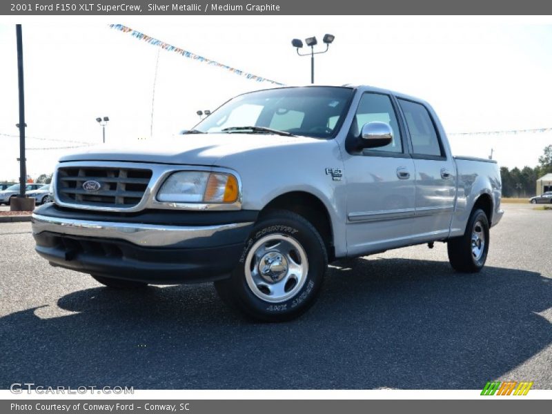 Silver Metallic / Medium Graphite 2001 Ford F150 XLT SuperCrew