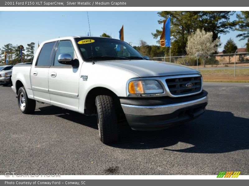 Silver Metallic / Medium Graphite 2001 Ford F150 XLT SuperCrew