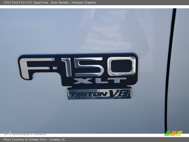 Silver Metallic / Medium Graphite 2001 Ford F150 XLT SuperCrew