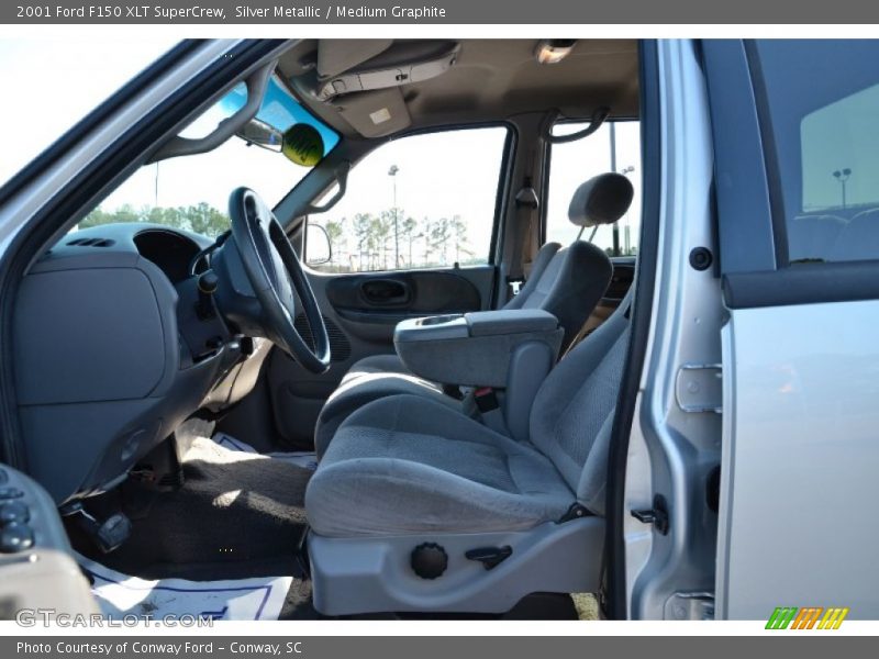 Silver Metallic / Medium Graphite 2001 Ford F150 XLT SuperCrew