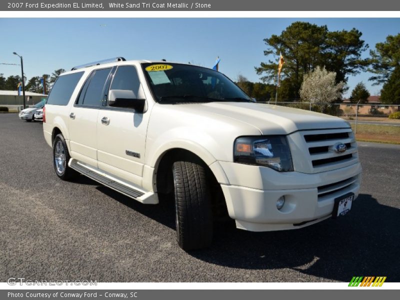 White Sand Tri Coat Metallic / Stone 2007 Ford Expedition EL Limited