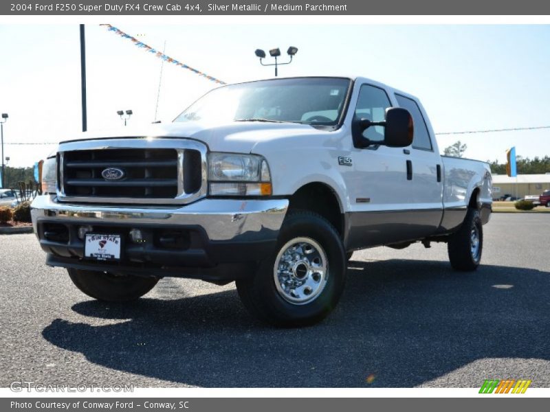 Silver Metallic / Medium Parchment 2004 Ford F250 Super Duty FX4 Crew Cab 4x4