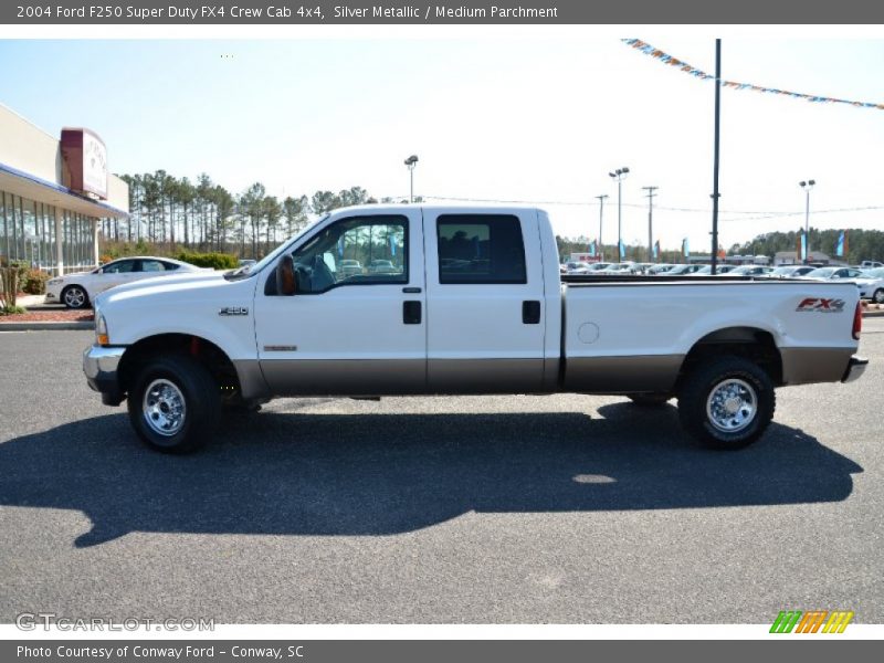 Silver Metallic / Medium Parchment 2004 Ford F250 Super Duty FX4 Crew Cab 4x4