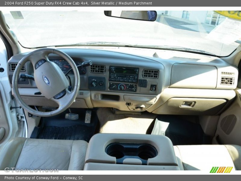 Silver Metallic / Medium Parchment 2004 Ford F250 Super Duty FX4 Crew Cab 4x4