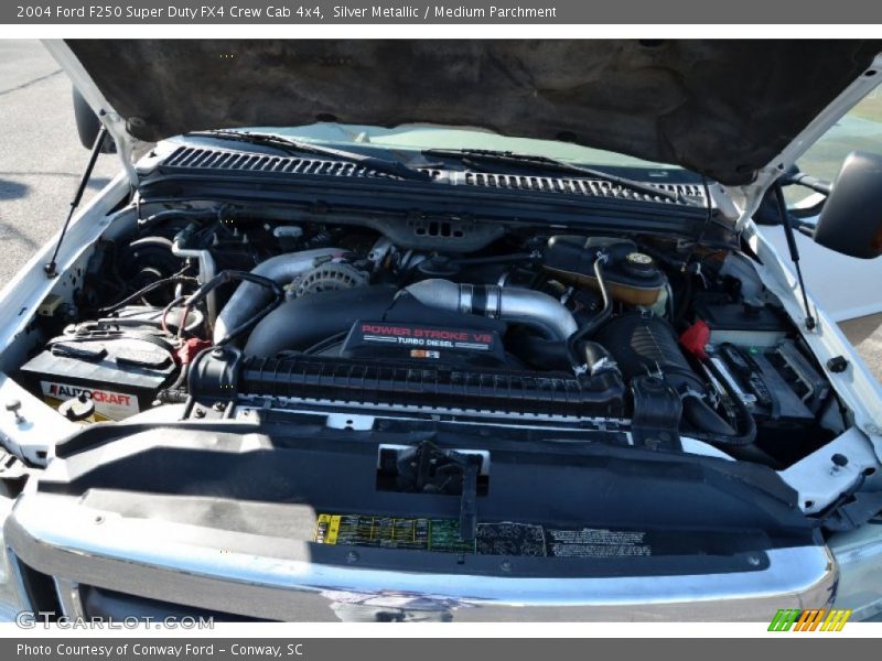 Silver Metallic / Medium Parchment 2004 Ford F250 Super Duty FX4 Crew Cab 4x4