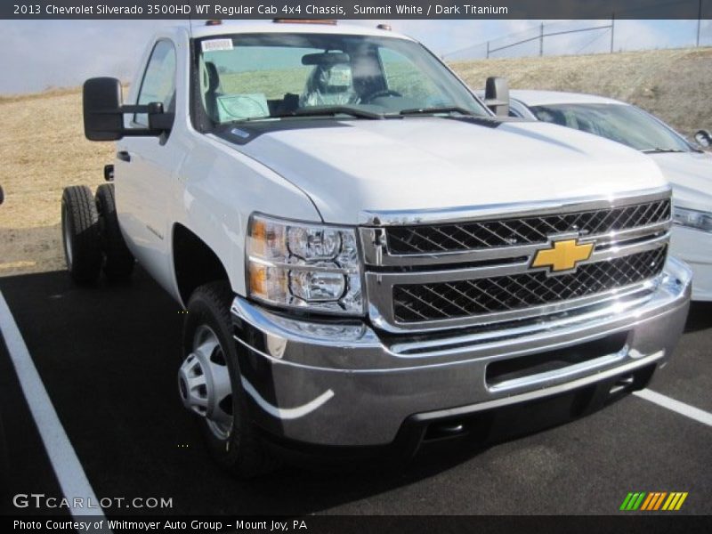 Summit White / Dark Titanium 2013 Chevrolet Silverado 3500HD WT Regular Cab 4x4 Chassis