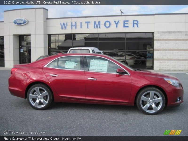 Crystal Red Tintcoat / Cocoa/Light Neutral 2013 Chevrolet Malibu LTZ