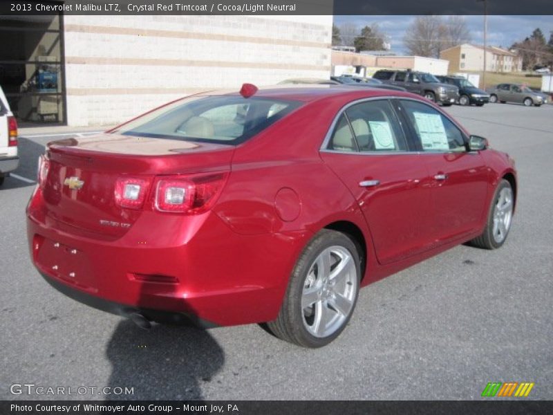Crystal Red Tintcoat / Cocoa/Light Neutral 2013 Chevrolet Malibu LTZ