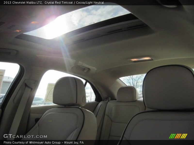 Crystal Red Tintcoat / Cocoa/Light Neutral 2013 Chevrolet Malibu LTZ