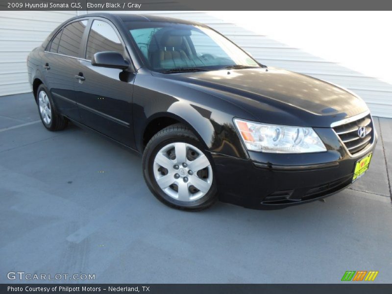 Ebony Black / Gray 2009 Hyundai Sonata GLS