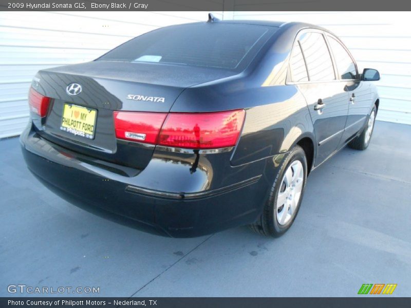 Ebony Black / Gray 2009 Hyundai Sonata GLS