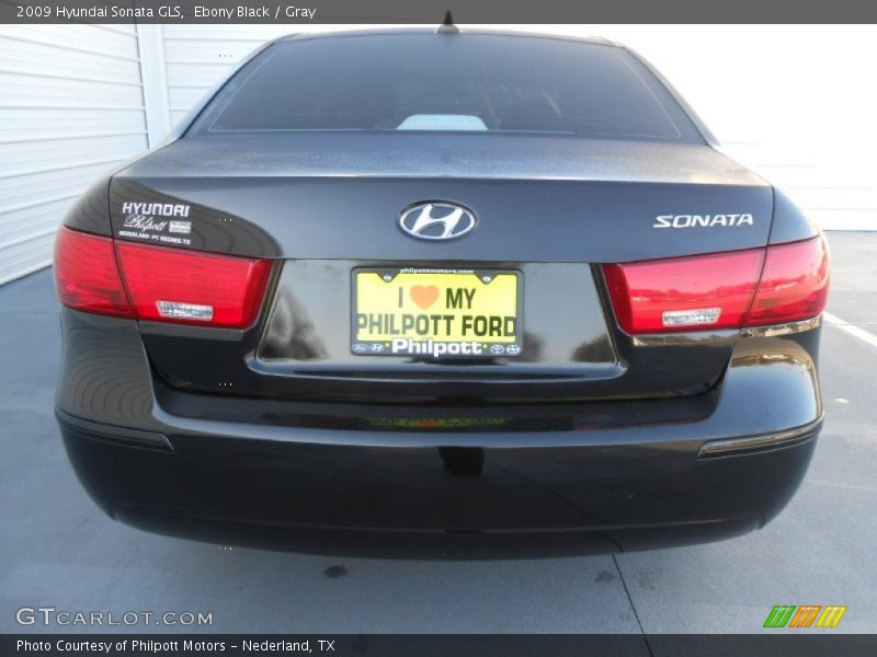 Ebony Black / Gray 2009 Hyundai Sonata GLS