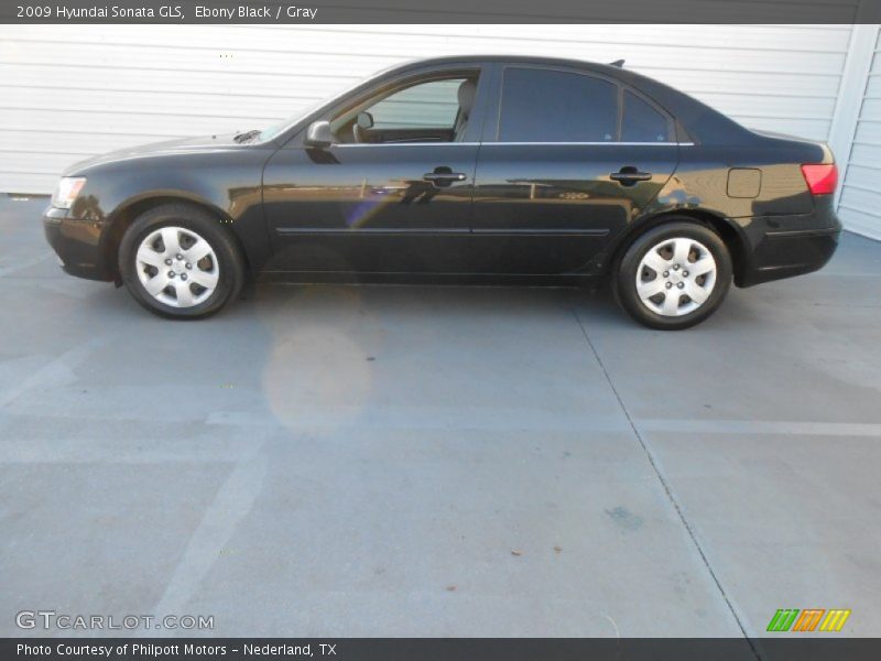 Ebony Black / Gray 2009 Hyundai Sonata GLS