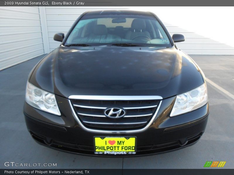 Ebony Black / Gray 2009 Hyundai Sonata GLS