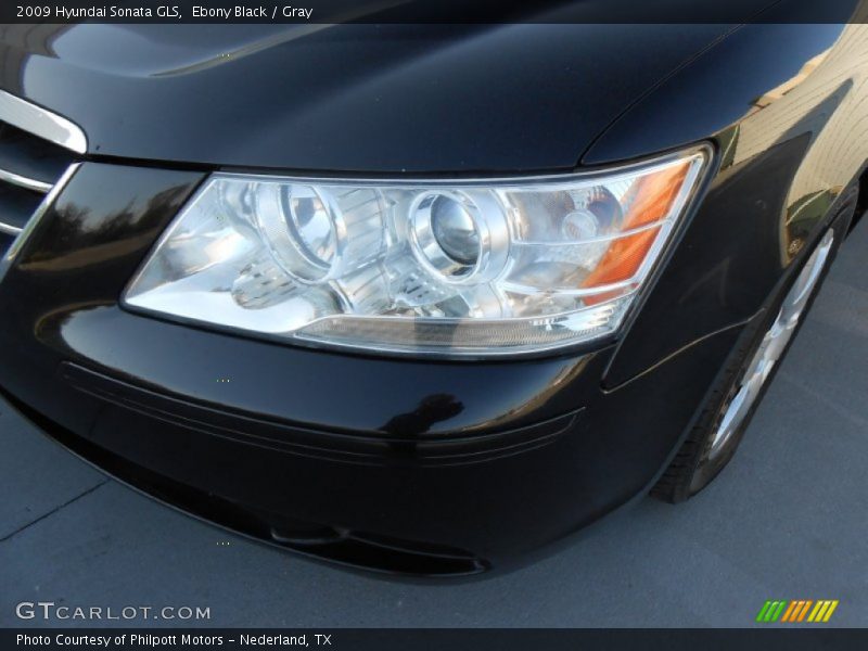 Ebony Black / Gray 2009 Hyundai Sonata GLS