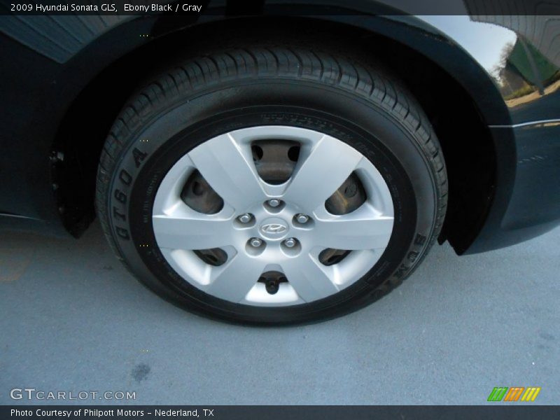 Ebony Black / Gray 2009 Hyundai Sonata GLS