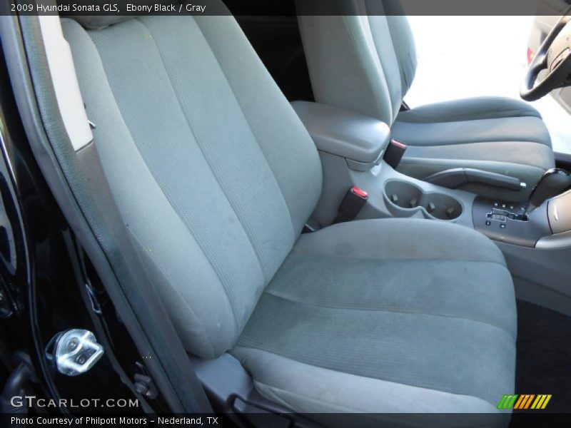 Ebony Black / Gray 2009 Hyundai Sonata GLS