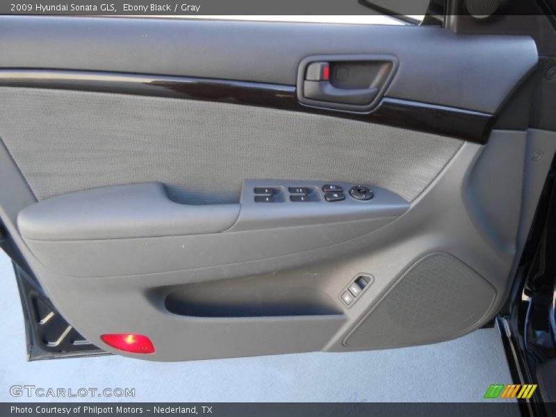 Ebony Black / Gray 2009 Hyundai Sonata GLS