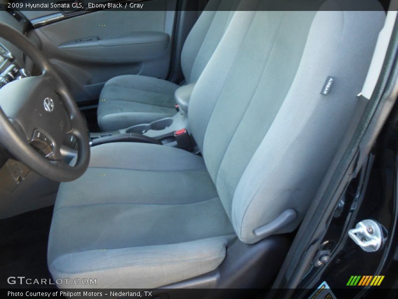 Ebony Black / Gray 2009 Hyundai Sonata GLS