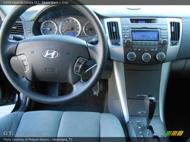 Ebony Black / Gray 2009 Hyundai Sonata GLS