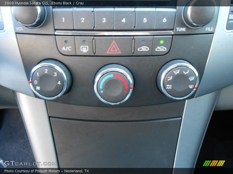 Ebony Black / Gray 2009 Hyundai Sonata GLS