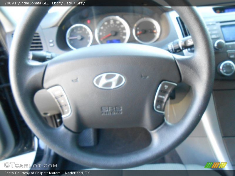Ebony Black / Gray 2009 Hyundai Sonata GLS