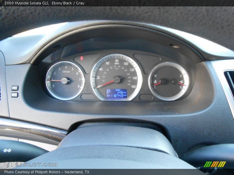 Ebony Black / Gray 2009 Hyundai Sonata GLS