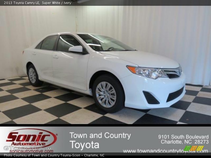 Super White / Ivory 2013 Toyota Camry LE
