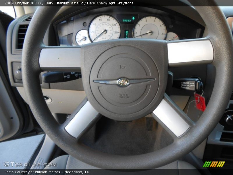 Dark Titanium Metallic / Dark Khaki/Light Graystone 2009 Chrysler 300 LX